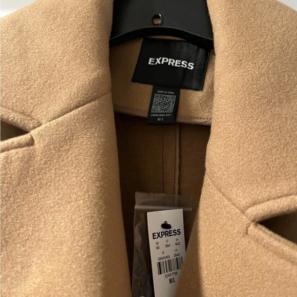 Express Fringe Belted Poncho Coat Butterscotch Camel Women Size M/L $248 - Picture 9 of 11